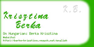 krisztina berka business card